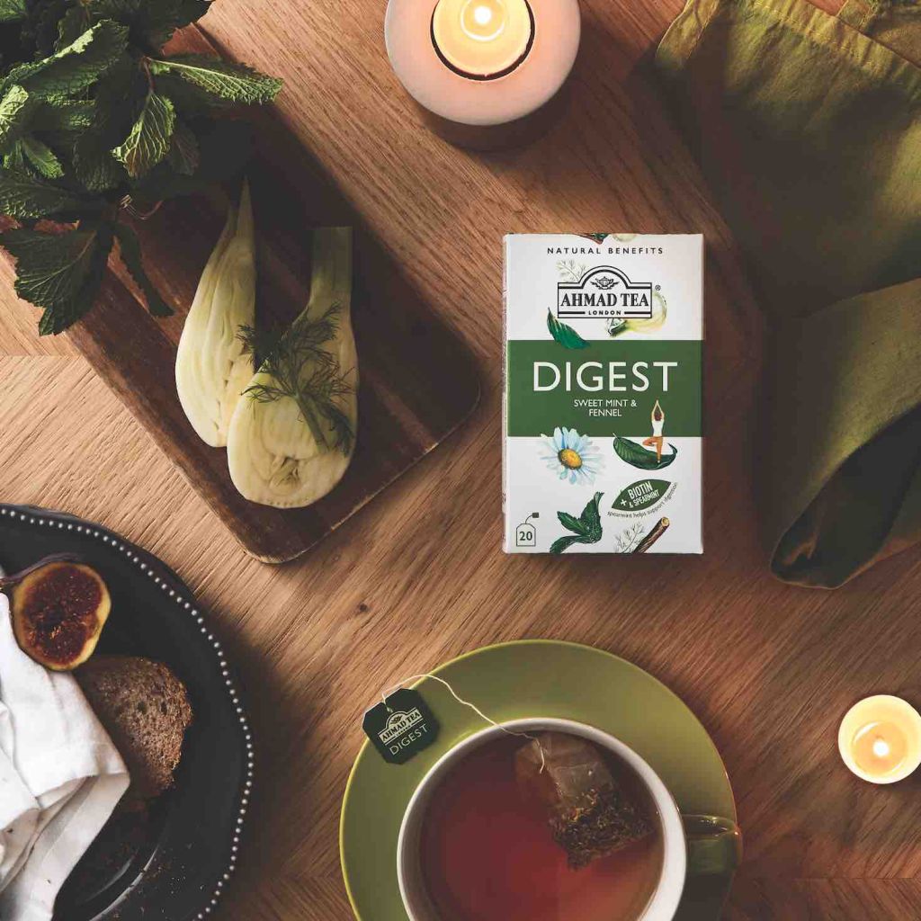 Bylinné čaje Ahmad Tea SLEEP a DIGEST z řady Natural Benefits podpoří kvalitní spánek a zažívání