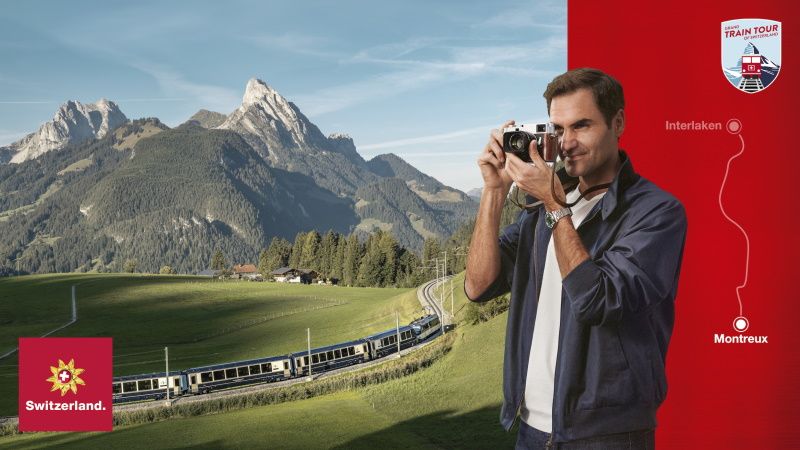 Zajímavá podívaná s legendárním tenistou Rogerem Federerem na železničním putování Švýcarskem