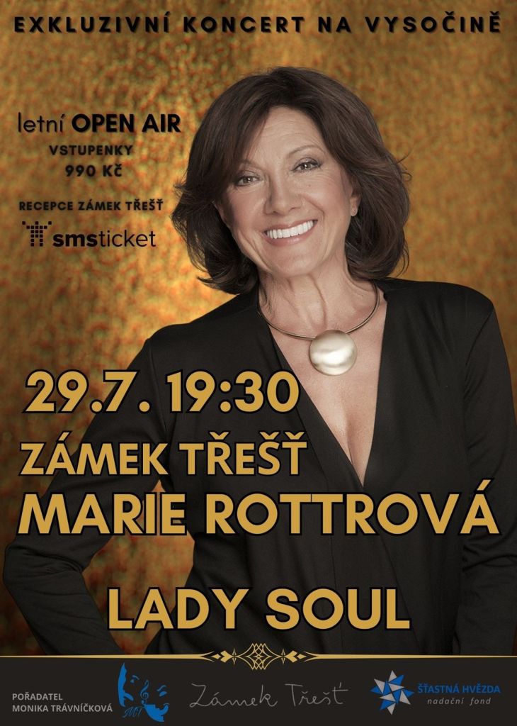 Lady Soul na zámku Třešť aneb Marie Rottrová a její exkluzivní koncert na Vysočině