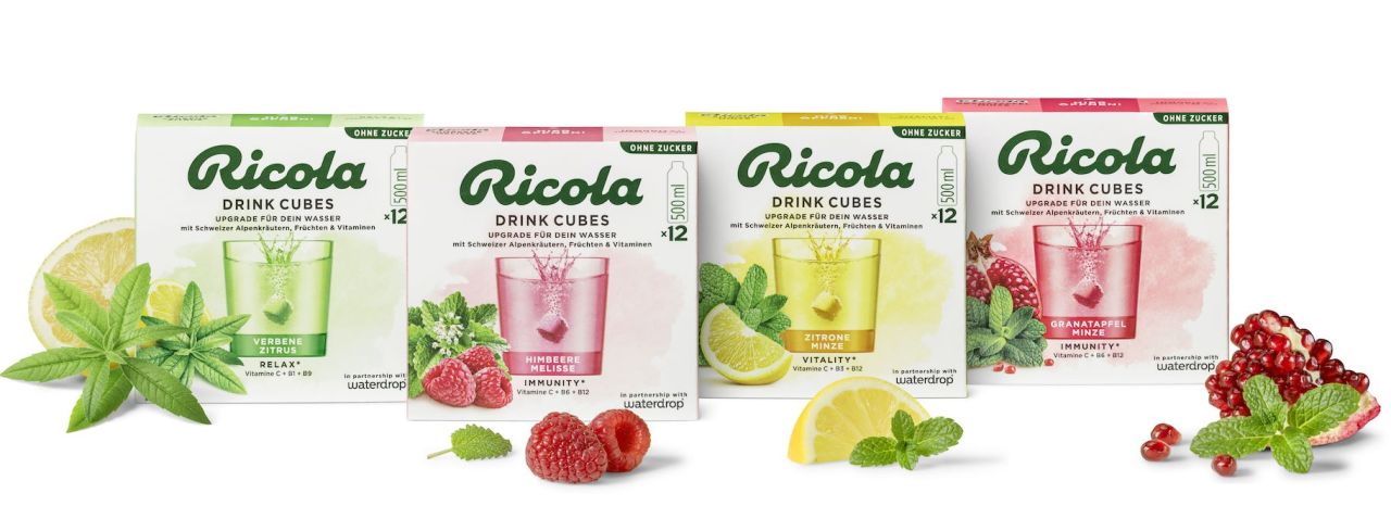Spojení Ricola a waterdrop®: Začíná nová kapitola bylinného zážitku