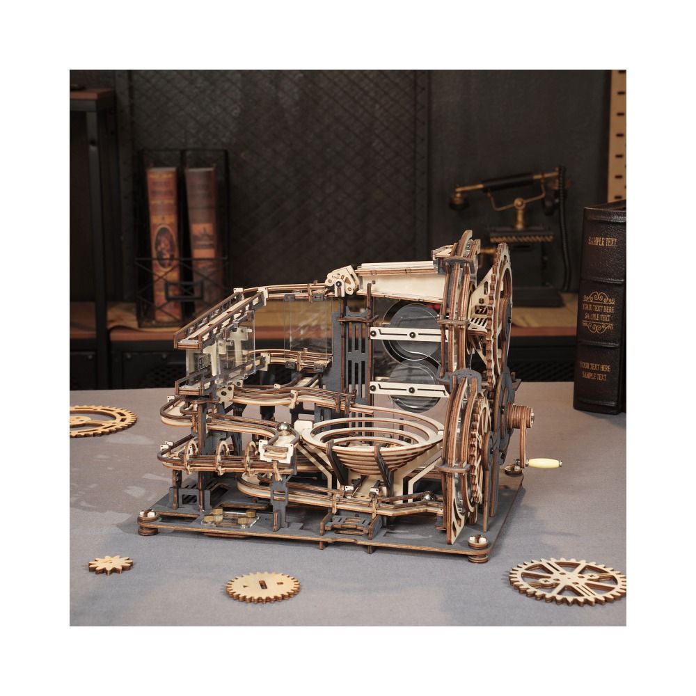 Dřevěná stavebnice Robotime – Kuličková dráha, skvělý dárek pro hravé tatínky