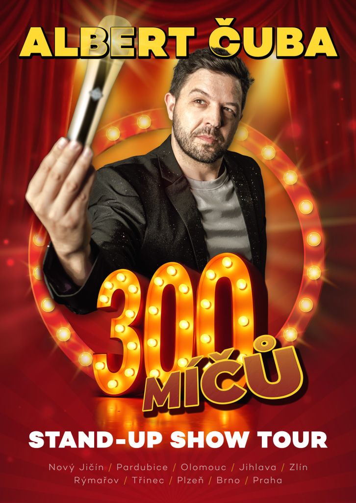 Albert Čuba vyráží na tour se svou stand-up show 300 Míčů! Navštíví 10 měst v celé ČR