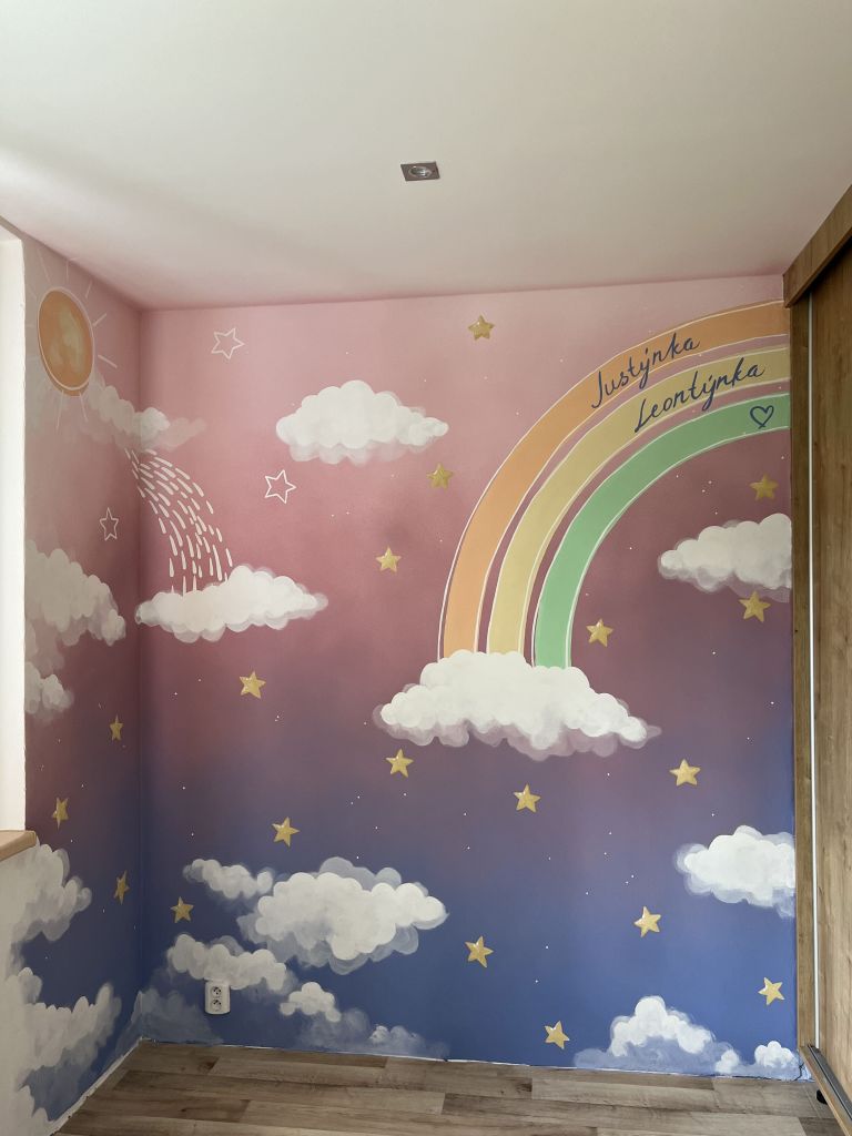 Pokoj jako z pohádky: nástěnné malby, které mění atmosféru